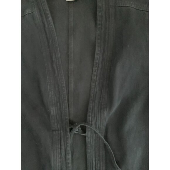 ASOS Black Denim 3/4 Sleeves Open front Cardigan Size Med - Picture 5 of 11